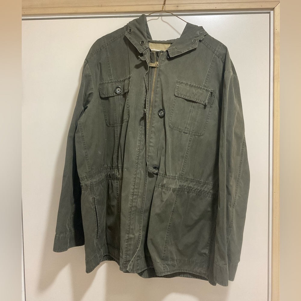 Stylish Michael Kors Army Green Jacket in Size Large